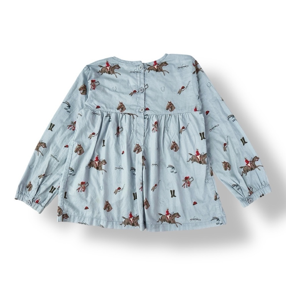 Rachel Riley | Riding Print Swing Cut Blouse (8 yrs) 🏇🏼🦊 - Picture 3 of 7